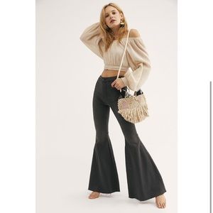 Just Float On Black Flare Bell Bottom Jeans